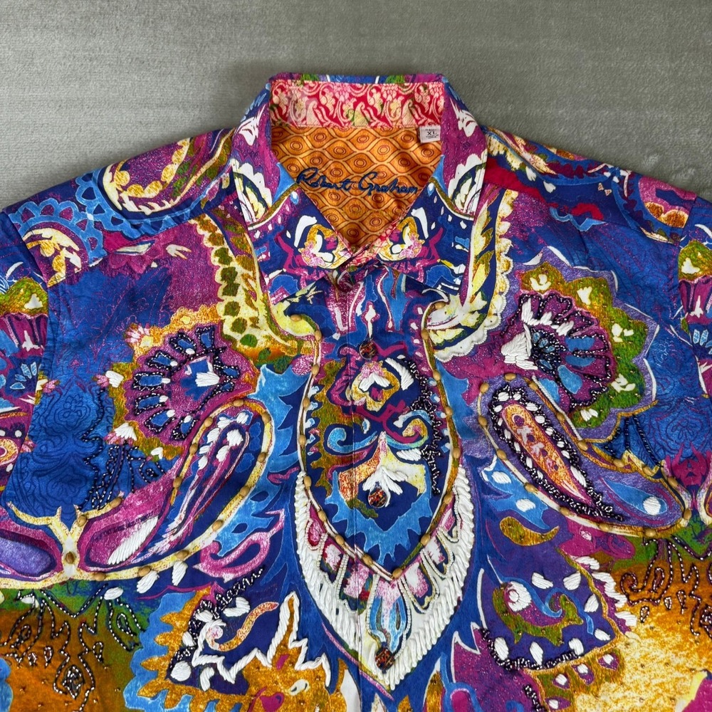 Robert Graham Bead My Guest Limited Edition Shirt Men XL Classic Fit 15/428 NWOT - Picture 3 of 11